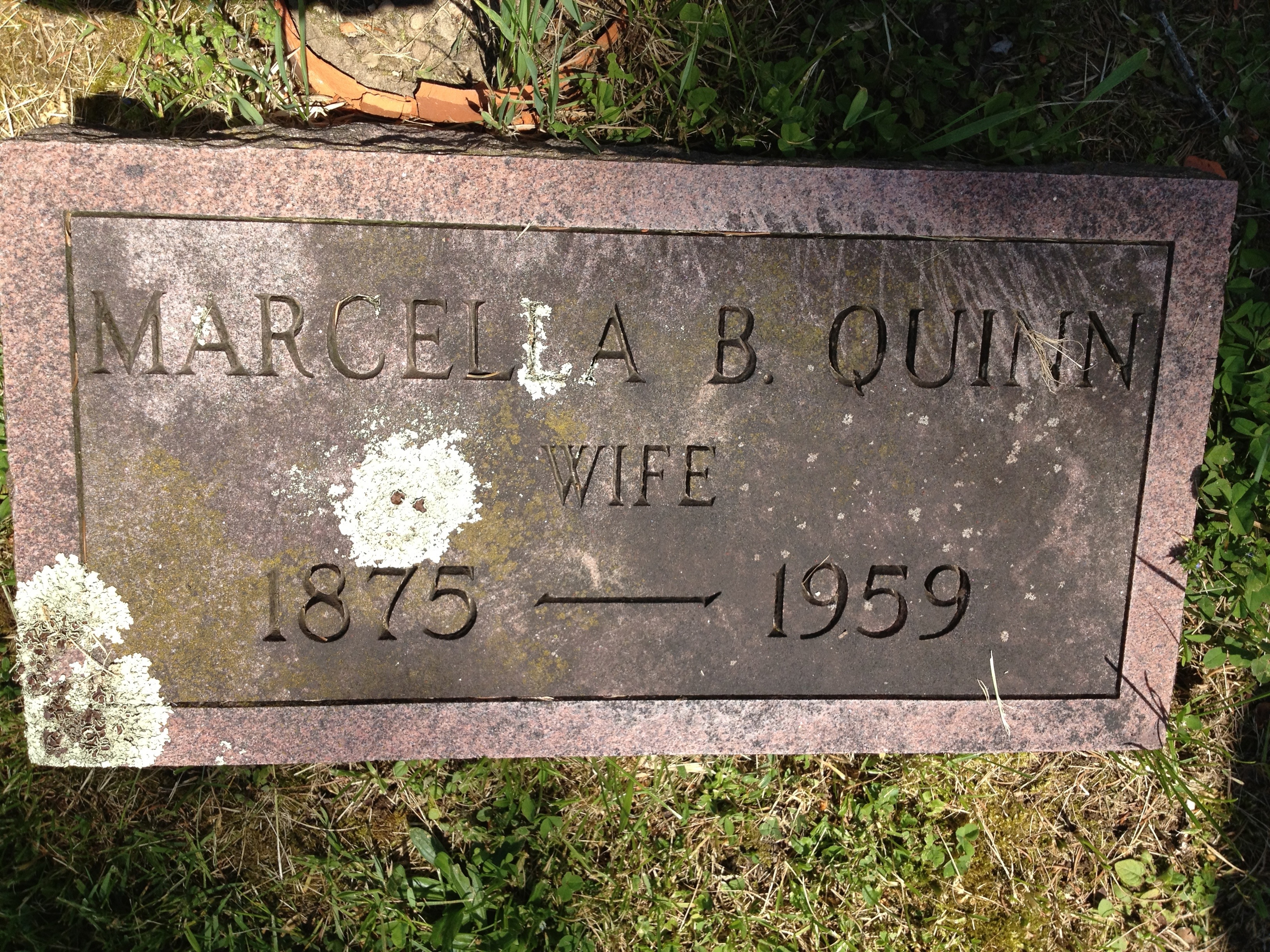 Headstone of Marcella Bridget Quinn