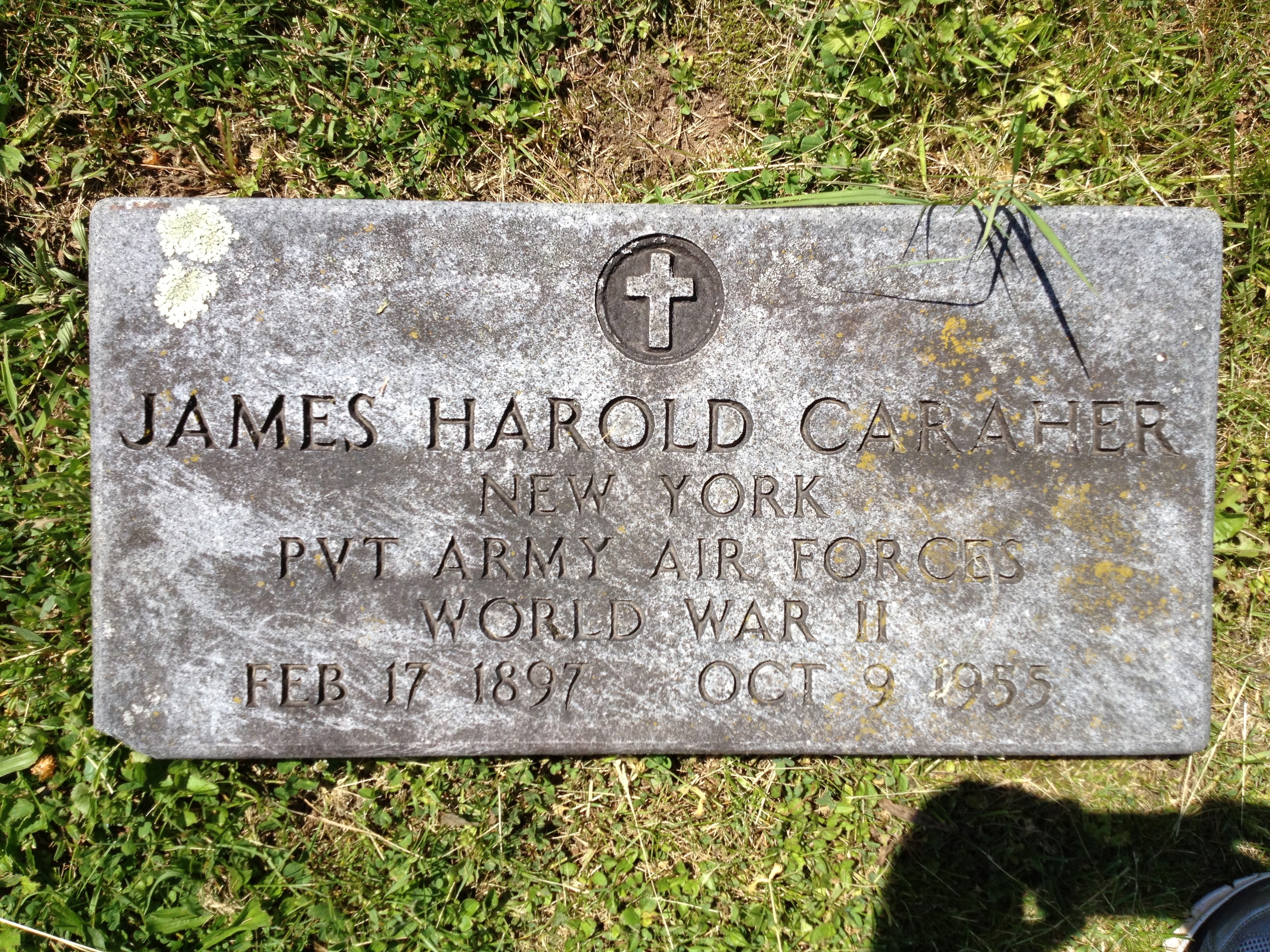 Headstone of James Harold Caraher