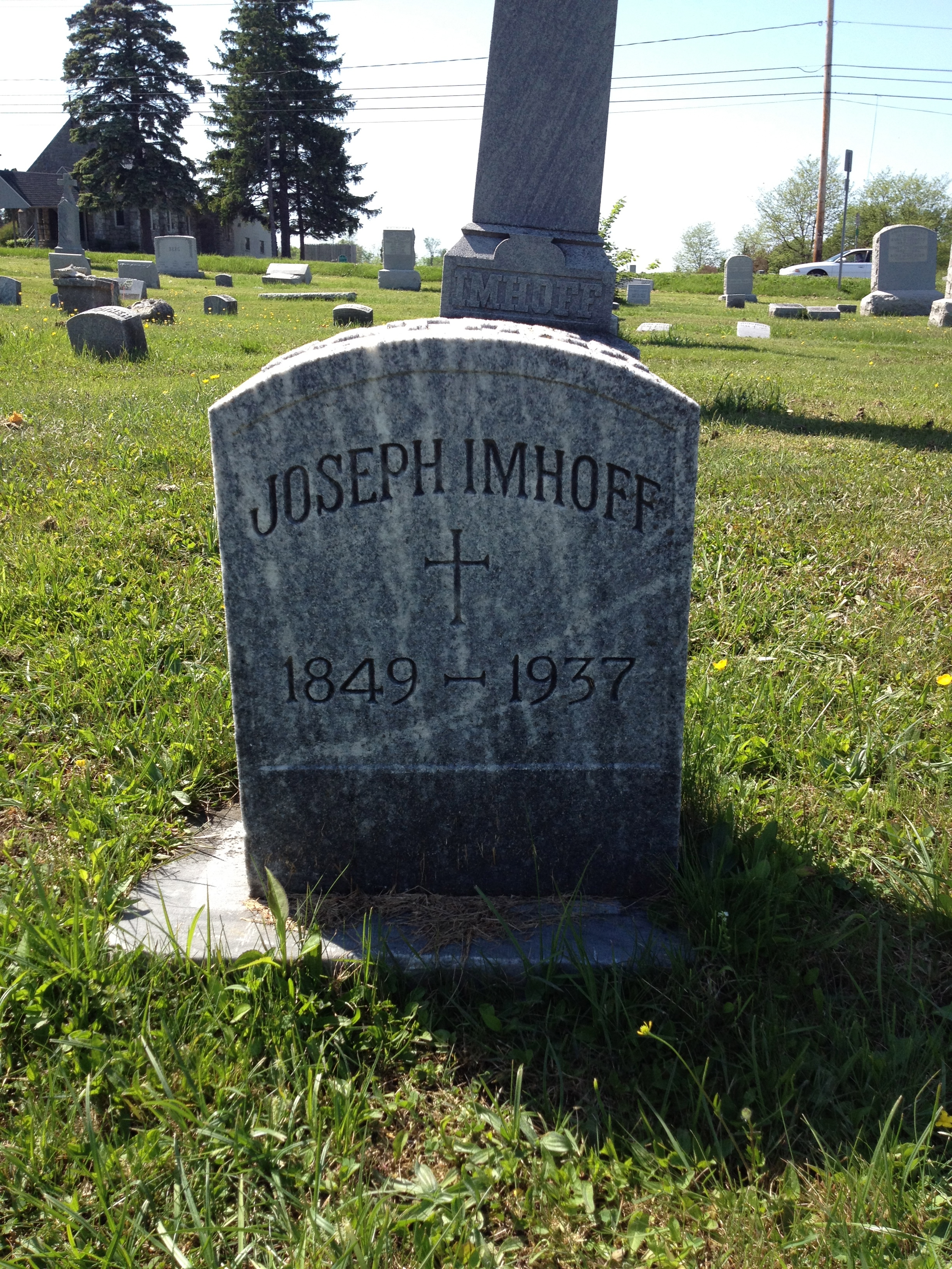 Headstone of Joseph Imhoff