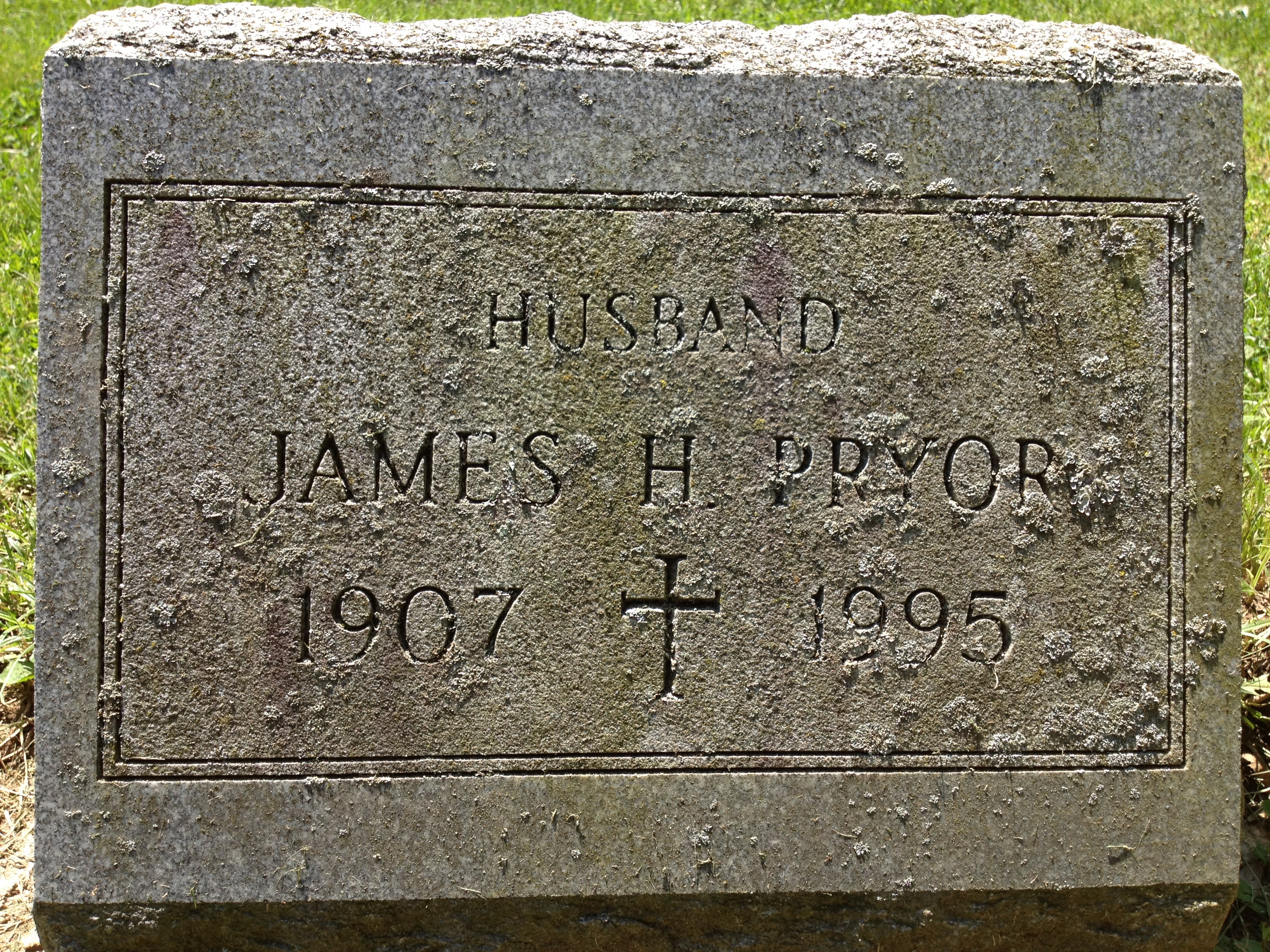 Headstone of James Houston Pryor