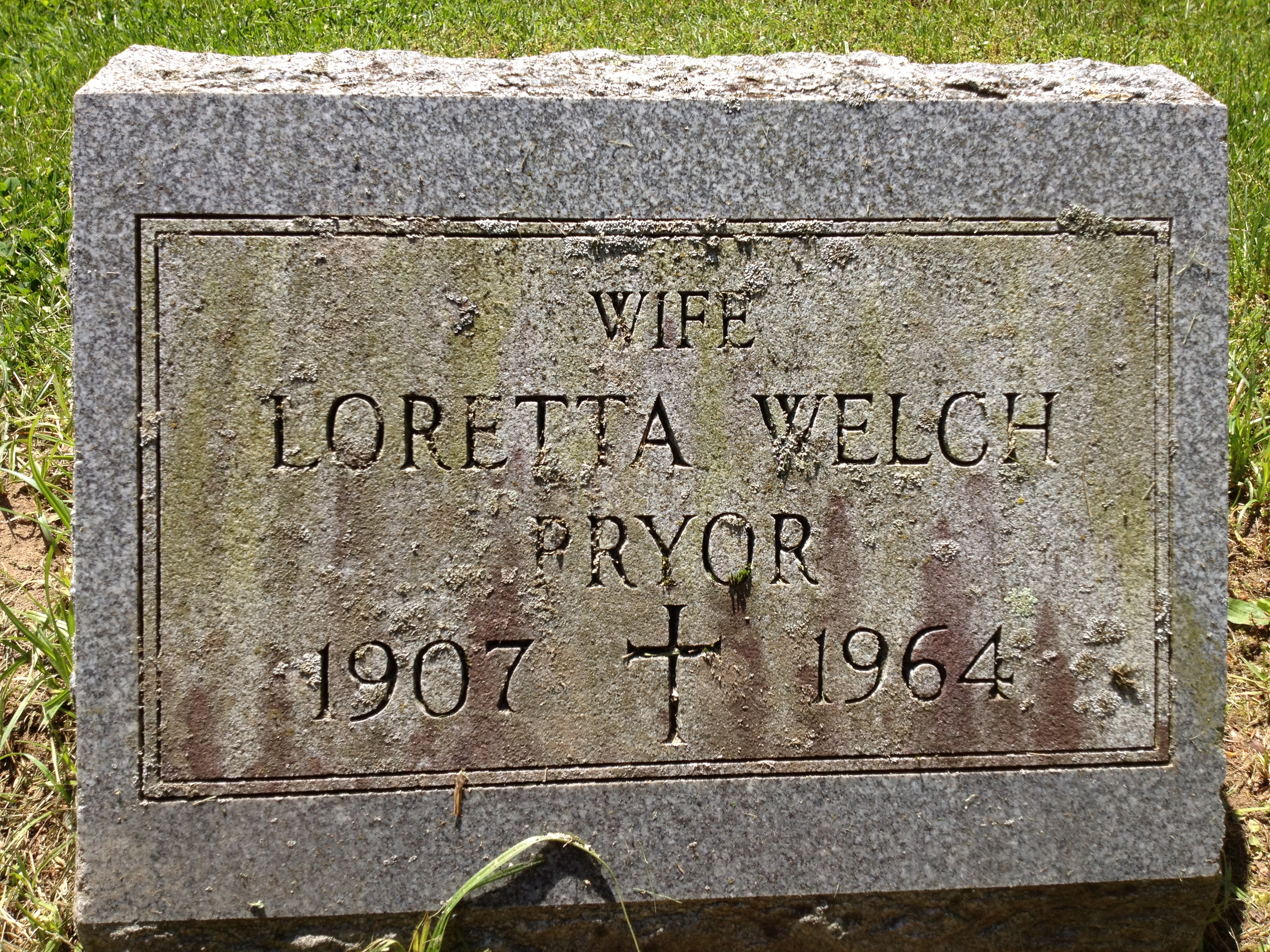 Headstone of Loretta Welch